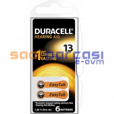 Orijinal Duracell Activair 13 Numara İşitme Cihazı PR48 Kulaklık Pili