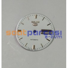 1. Kalite Seiko 5 Otomatik Kol Saati Kadranı - Gümüş Çizgili Beyaz Kadran (Seiko 5 7009 Kadran & Seiko 5 7S26 Kadran)