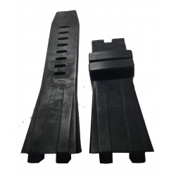 1. Kalite AP Audemars Piguet Royal Oak OffShore Siyah 30mm-22mm Çift (2) Çıkıntılı Silikon Plastik Kayış Kordon