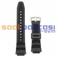 1. Kalite Casio SGW-300H & SGW-400H & AE-1000 & AE-1100 Uyumlu Çelik Tokalı Silikon Plastik Kayış Kordon