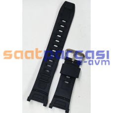 1. Kalite Casio Protrek PRG-130 & PRW-1500 & PAW-1500 Siyah Silikon Plastik Kayış Kordon + Çelik Başlıklı Pim Seti (PRG-130 Full Kit)