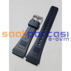 1. Kalite Muadil Casio Databank DB-30 & DB-31 & AQ-45 19mm Siyah Silikon Plastik Kayış Kordon (Metal Tokalı)