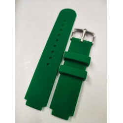 Lacoste 14mm 20mm Uyumlu Muadil Koyu Yeşil Etli Düz Silikon Plastik Kayış Kordon