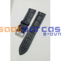 1. Kalite Muadil Casio MTP-1374L & MTP-1374 22mm Orijinal Siyah Deri Beyaz Dikişli Yüksek Kaliteli Kayış Kordon