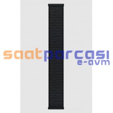 Orijinal Bilicra Vision Siyah Loop Cırtlı Bez Nato Akıllı Çocuk Saati Kordonu (20mm Super Strap Black)