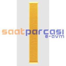 Orijinal Bilicra Vision Turuncu Sarı Loop Cırtlı Bez Nato Akıllı Çocuk Saati Kordonu (20mm Super Strap Mango)