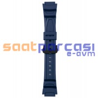 Orijinal Casio AE-1000W & AE-1100W 17mm Lacivert Silikon Plastik Kayış Kordon