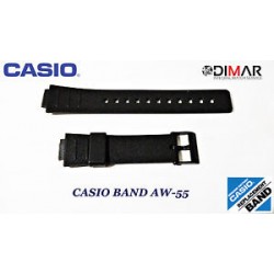 Orijinal Casio AW-55 Siyah Silikon Plastik Kayış Kordon