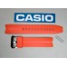 Orijinal Casio Edifice EMA-100B-1A4 & EFM-502 Turuncu Silikon Plastik Kayış Kordon