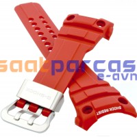 Orijinal Casio G-Shock GWN-1000RD Üstten Vidalı Kırmızı Silikon Plastik Kordon Kayış