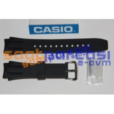 Orijinal Casio MTP-1326 & MTP-1327 Siyah Silikon Plastik Kayış Kordon