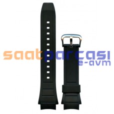 Orijinal Casio MTP-1346 Siyah Silikon Plastik Kayış Kordon