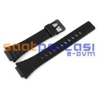 Orijinal Casio W-215H Parlak Siyah Silikon Plastik Kayış Kordon