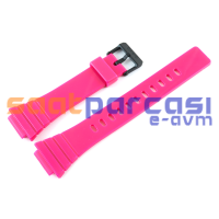 Orijinal Casio W-215H-4 Parlak Pembe Silikon Plastik Kayış Kordon