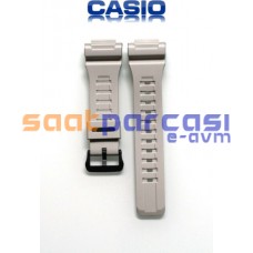 Orijinal Casio W-735H-8A2 & AQ-S810W & TRT-110H & AEQ-110 & W-736H & STL-S100H Açık Gri Silikon Plastik Kayış Kordon