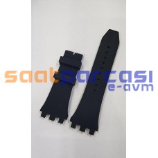 Orijinal Wainer WA.10940 Siyah Özel Silikon Plastik Kayış Kordon